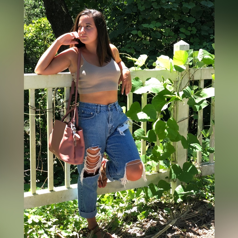 Blue Sonoma Ripped Mom Jeans Size 8